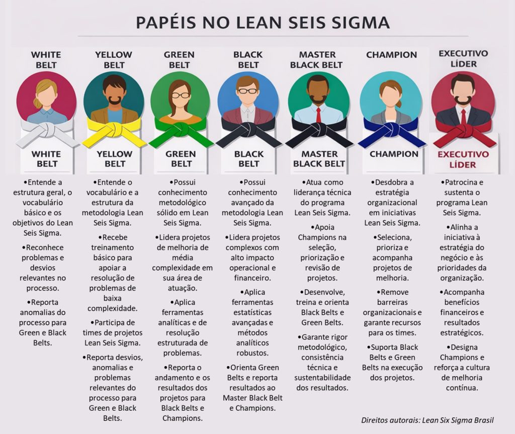 Papéis e responsabilidades no Lean Seis Sigma